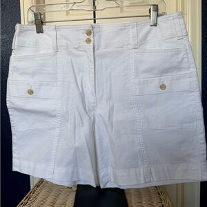 Talbots White Utility Bermuda Shorts